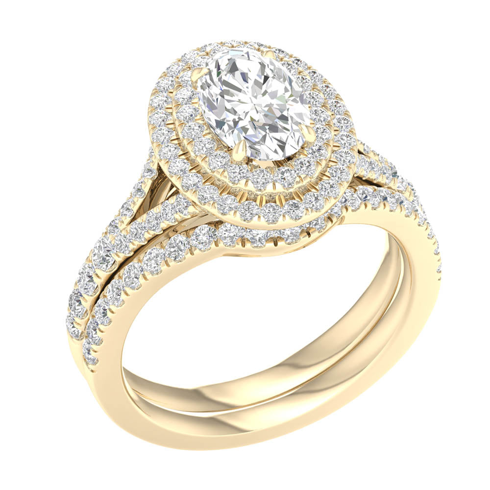 14K 1.75CT Lab Grown Diamond Bridal Ring 66412