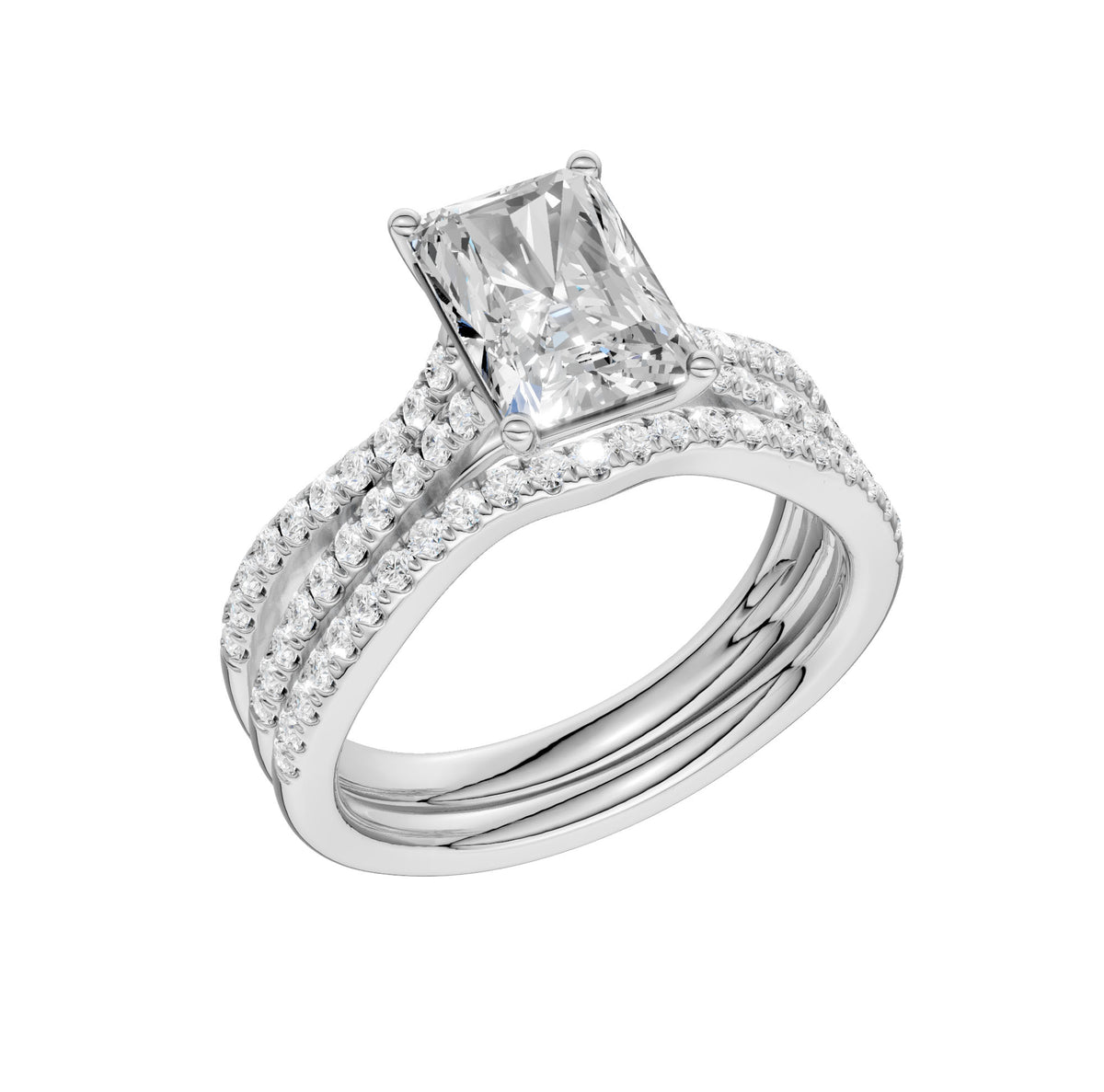 14K 2.40CT Lab Grown Diamond Bridal Set 66494