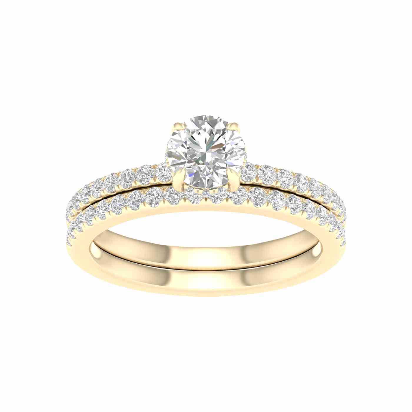 14K 1.50 CT Lab Grown Diamond Bridal Set 66504