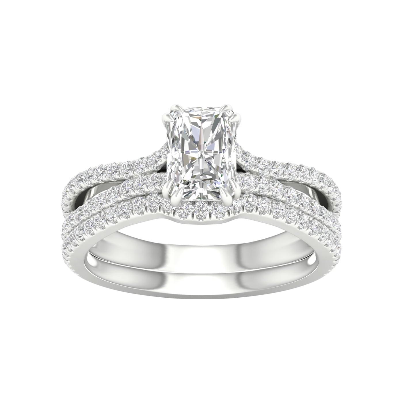 14K 1.50CT Lab Grown Diamond Bridal Set 66515