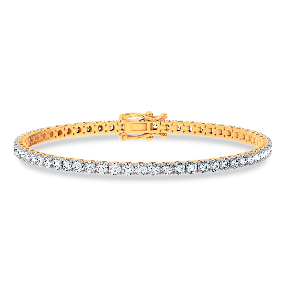 14K 4.98CT Certified Lab Grown Tennis Bracelet 66794