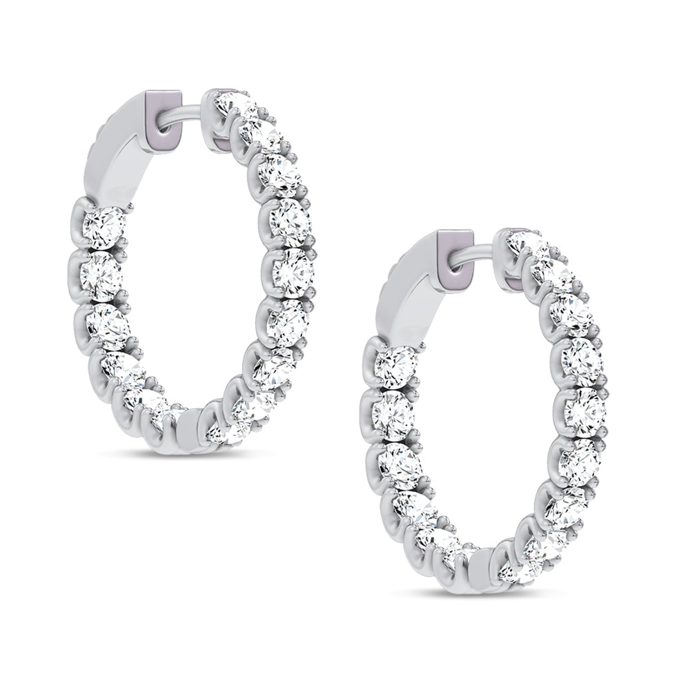 14K 3.00CT Lab Grown Diamond Hoops 66988