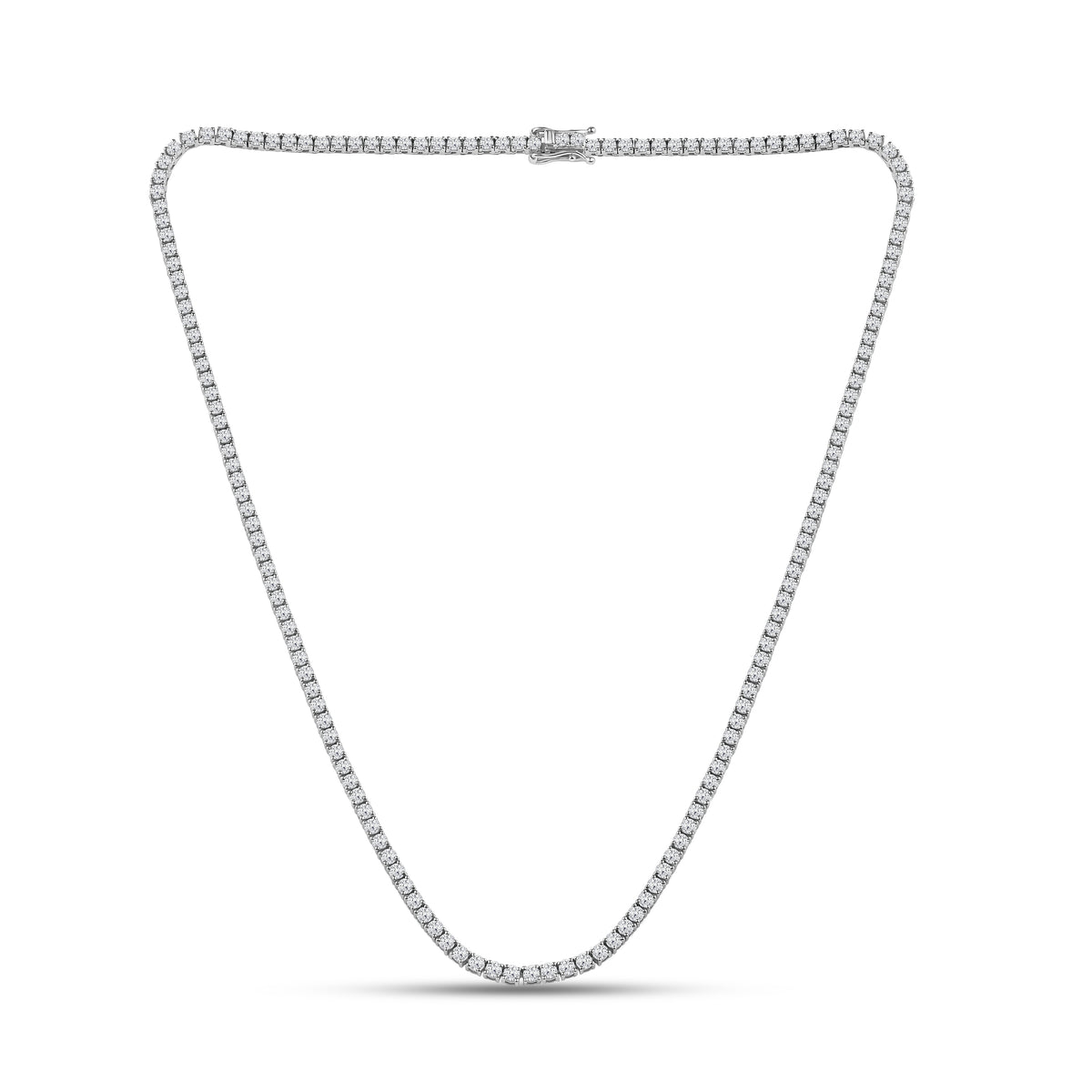 14K 7.50CT Lab Diamond Tennis Necklace 17 Inch 67257