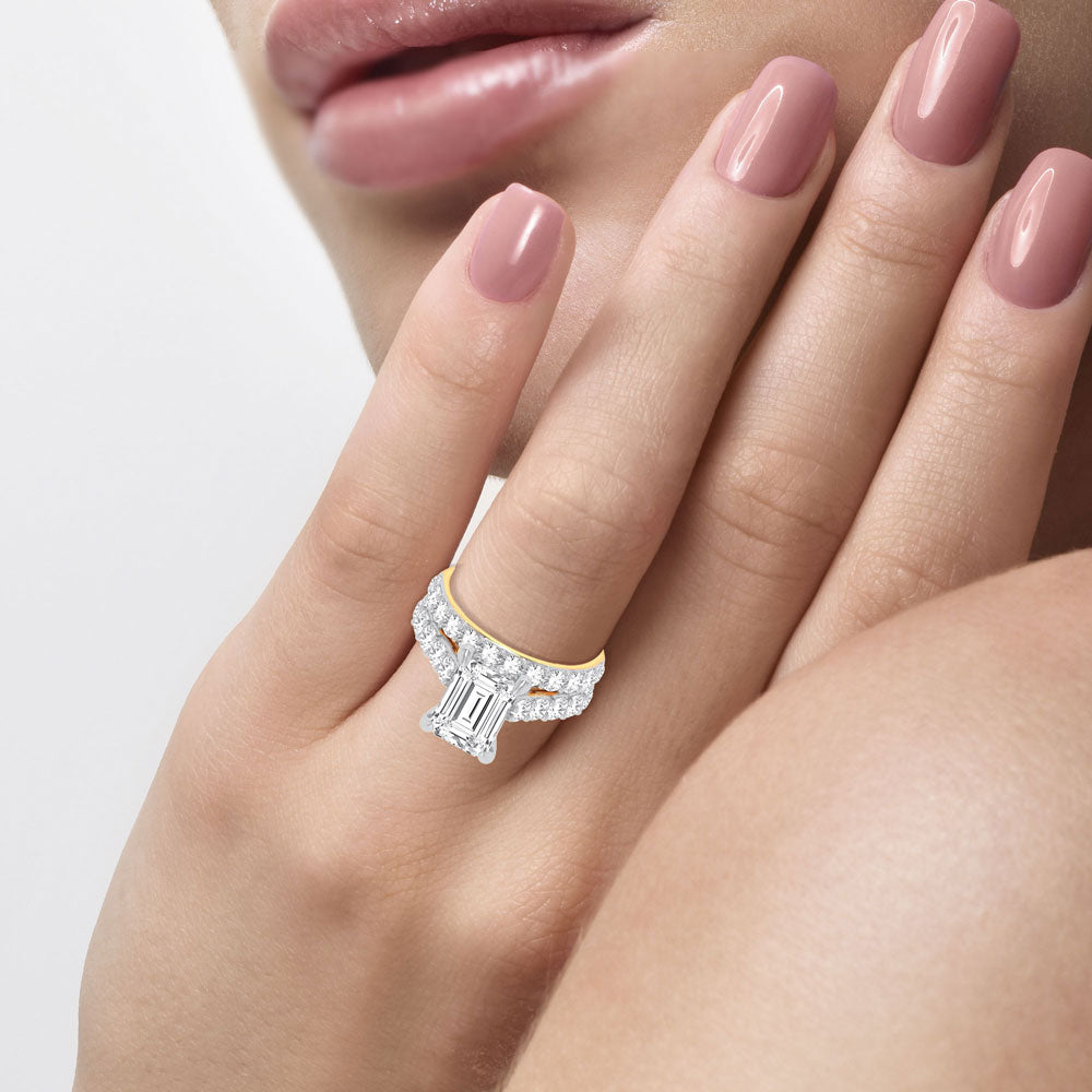 14K 5.00CT Certified Lab Grown Diamond Bridal Ring 67437