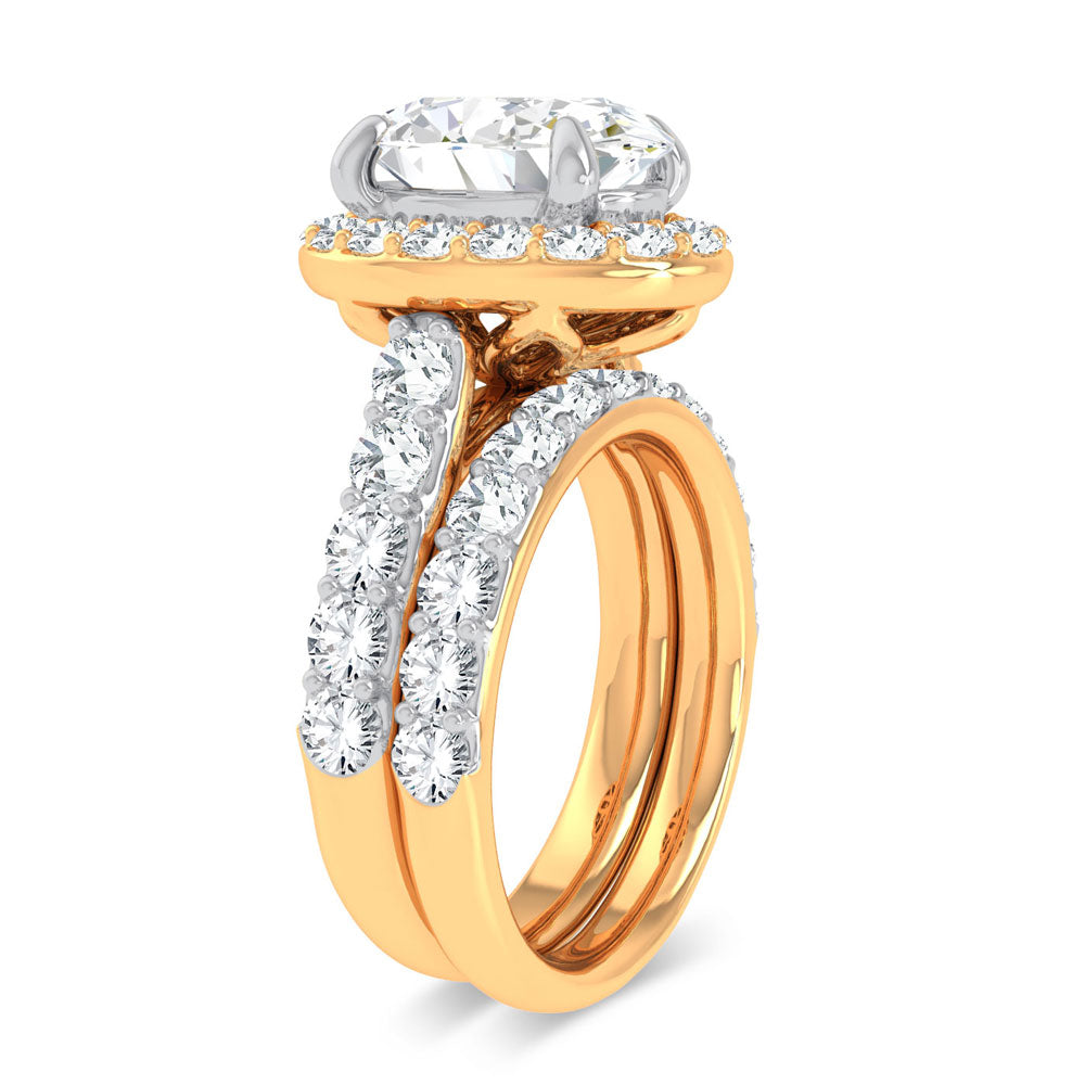 14K 5.00CT Certified Lab Grown Diamond Bridal Ring 67441