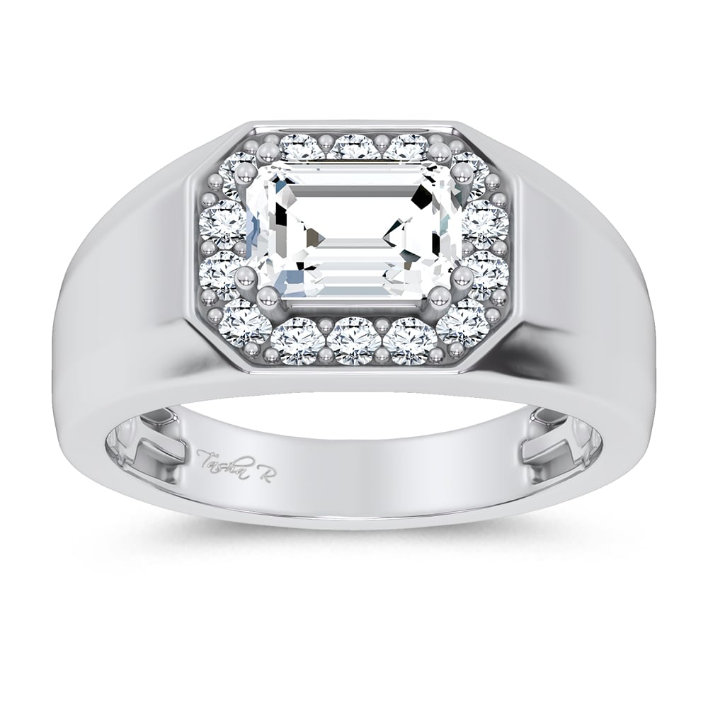14K 1.98CT Certified Lab Grown Mens Ring 67464
