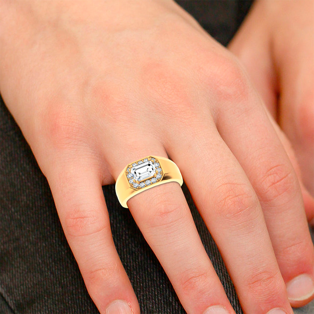 14K 1.98CT Certified Lab Grown Mens Ring 67465