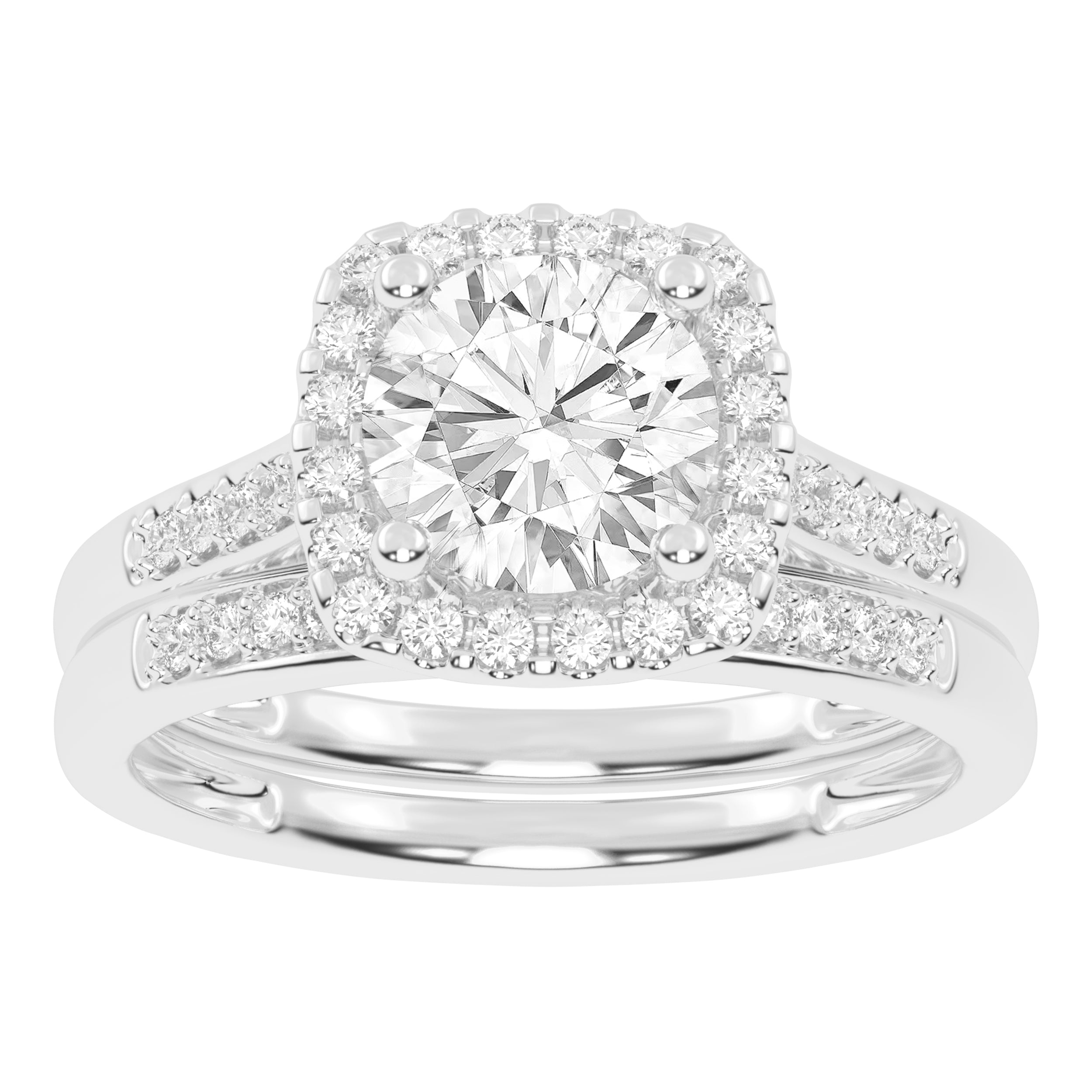10K 1.25CT Certified Lab Grown Diamond Bridal Set 67480