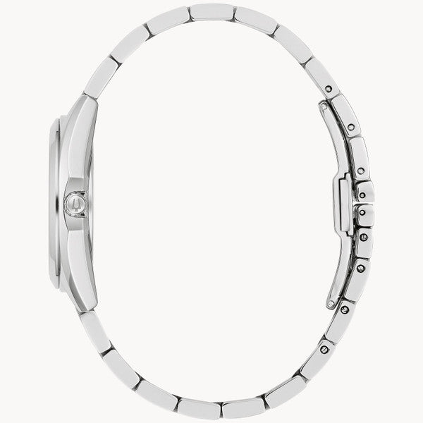 Bulova Surveyor Blue Quartz Diamonds Ladies 96P229
