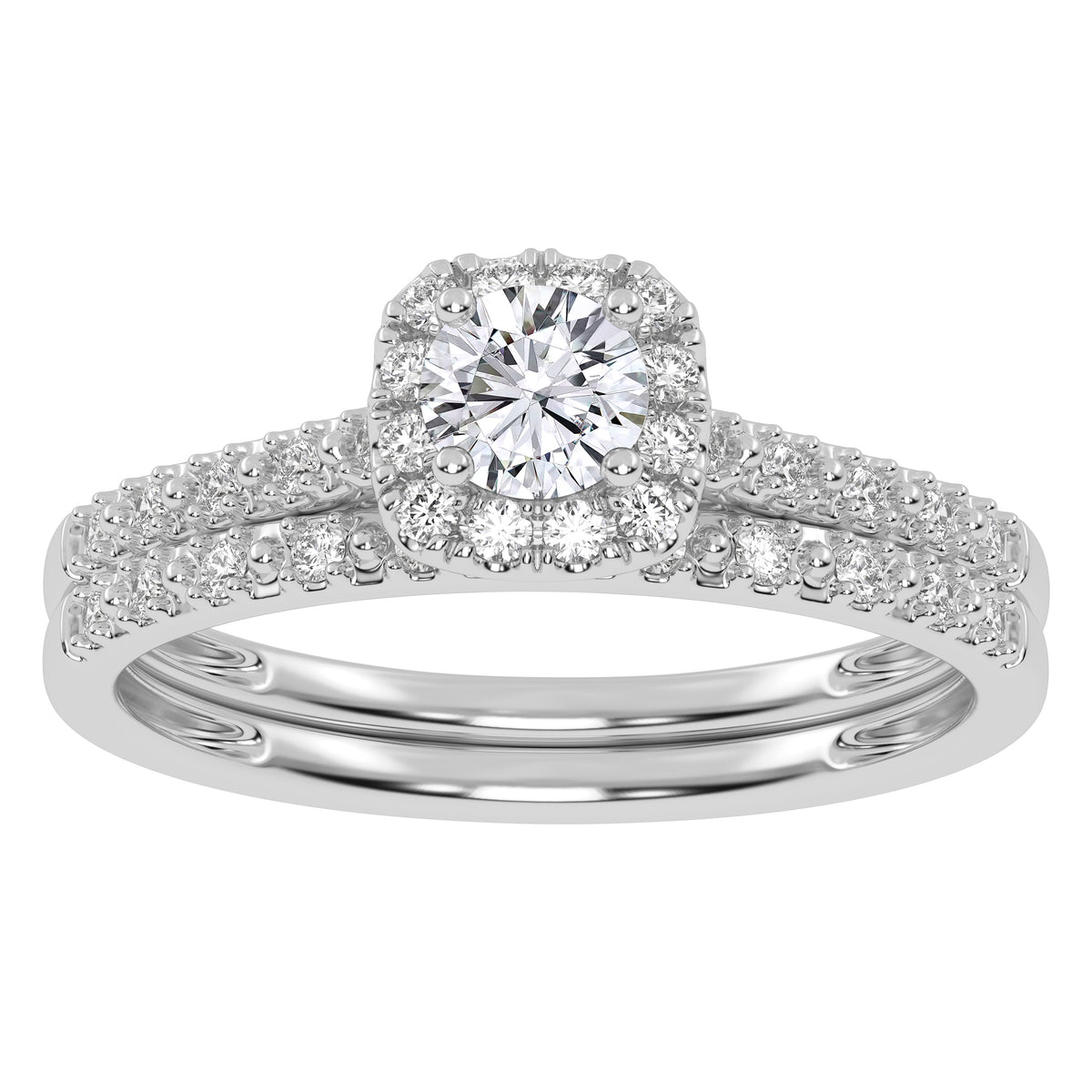 10K 0.40CT Certified Lab-Grown Diamond Bridal Set 67934