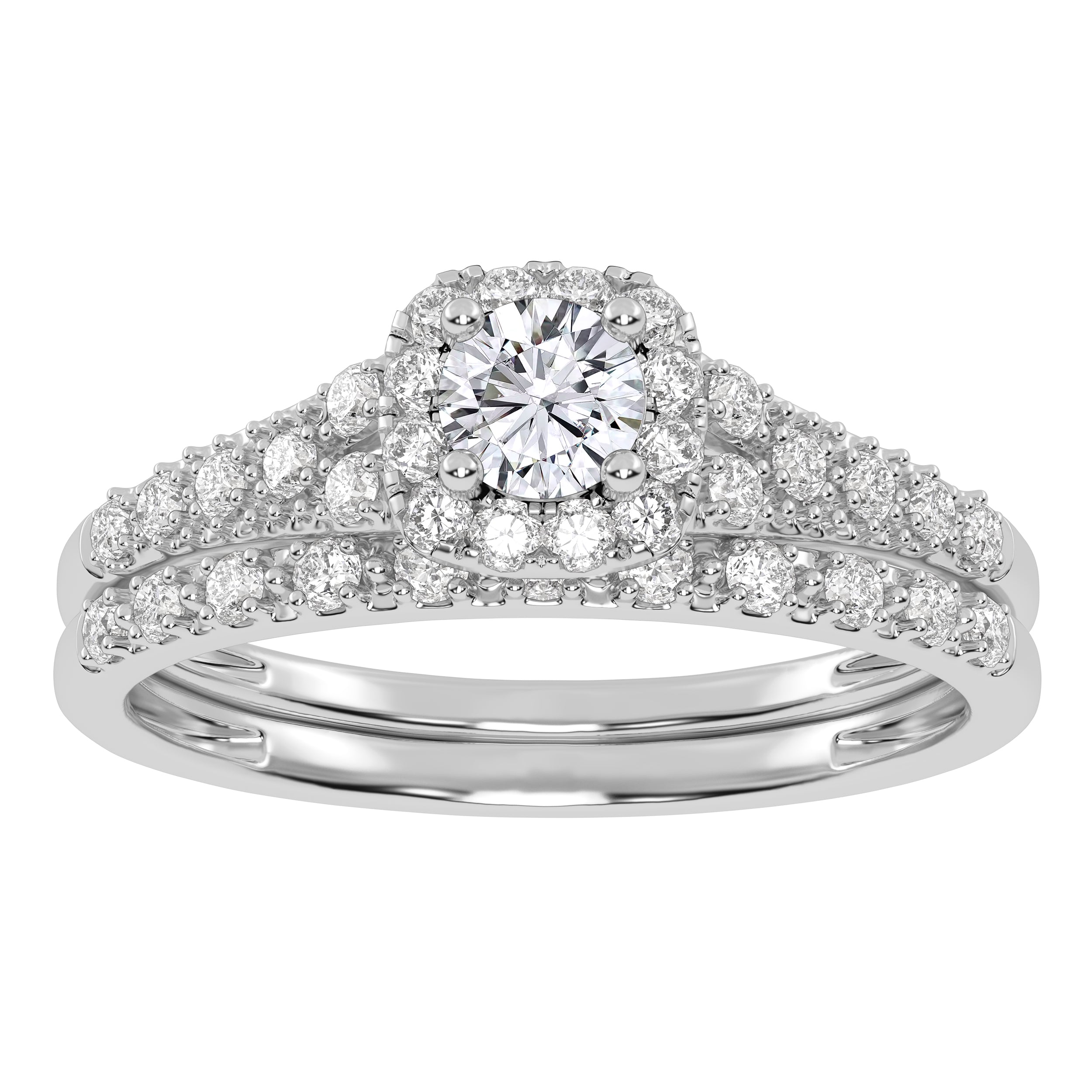 10K 0.38CT Certified Lab-Grown Diamond Bridal Set 67937