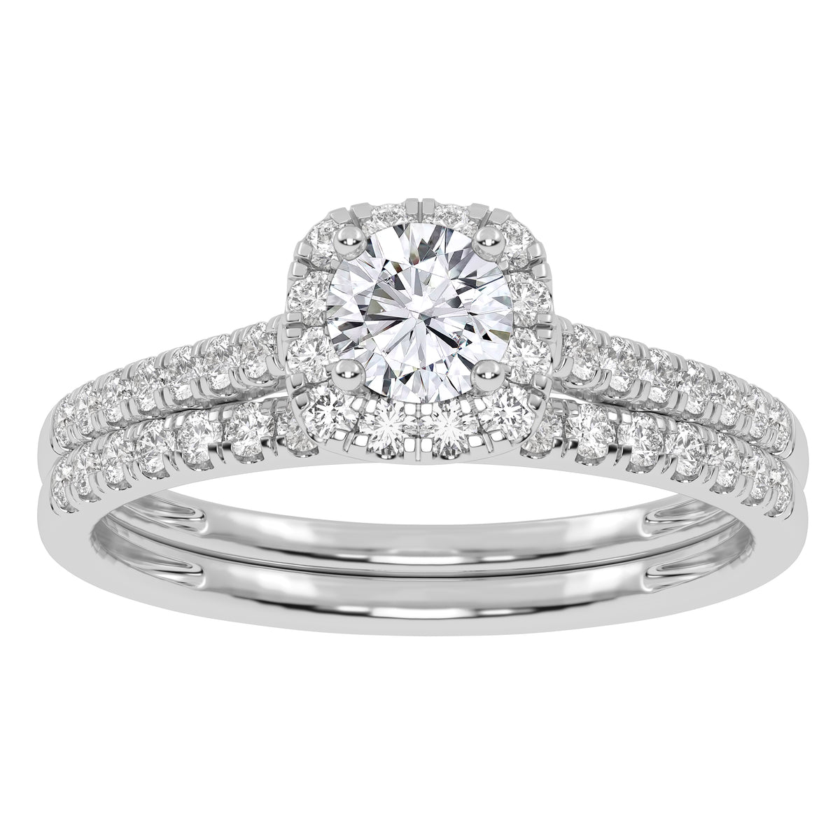 10K 0.50CT Certified Lab-Grown Diamond Bridal Set 67939
