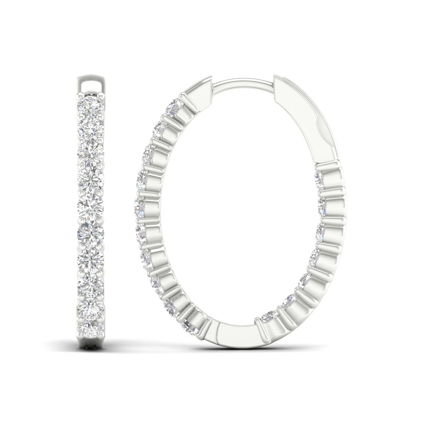 14K 2.00CT Lab Diamond Hoop Earring 68100