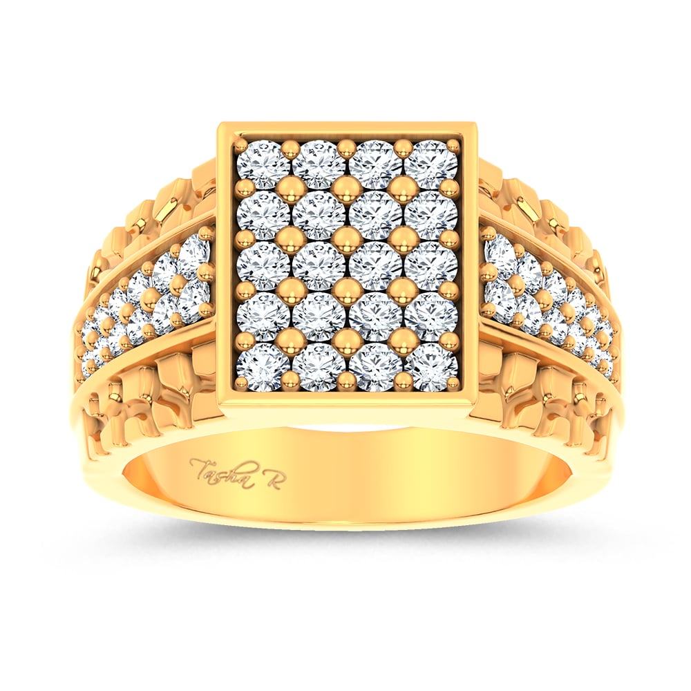 14K 1.50CT LAB GROWN Diamond Mens Ring 68326