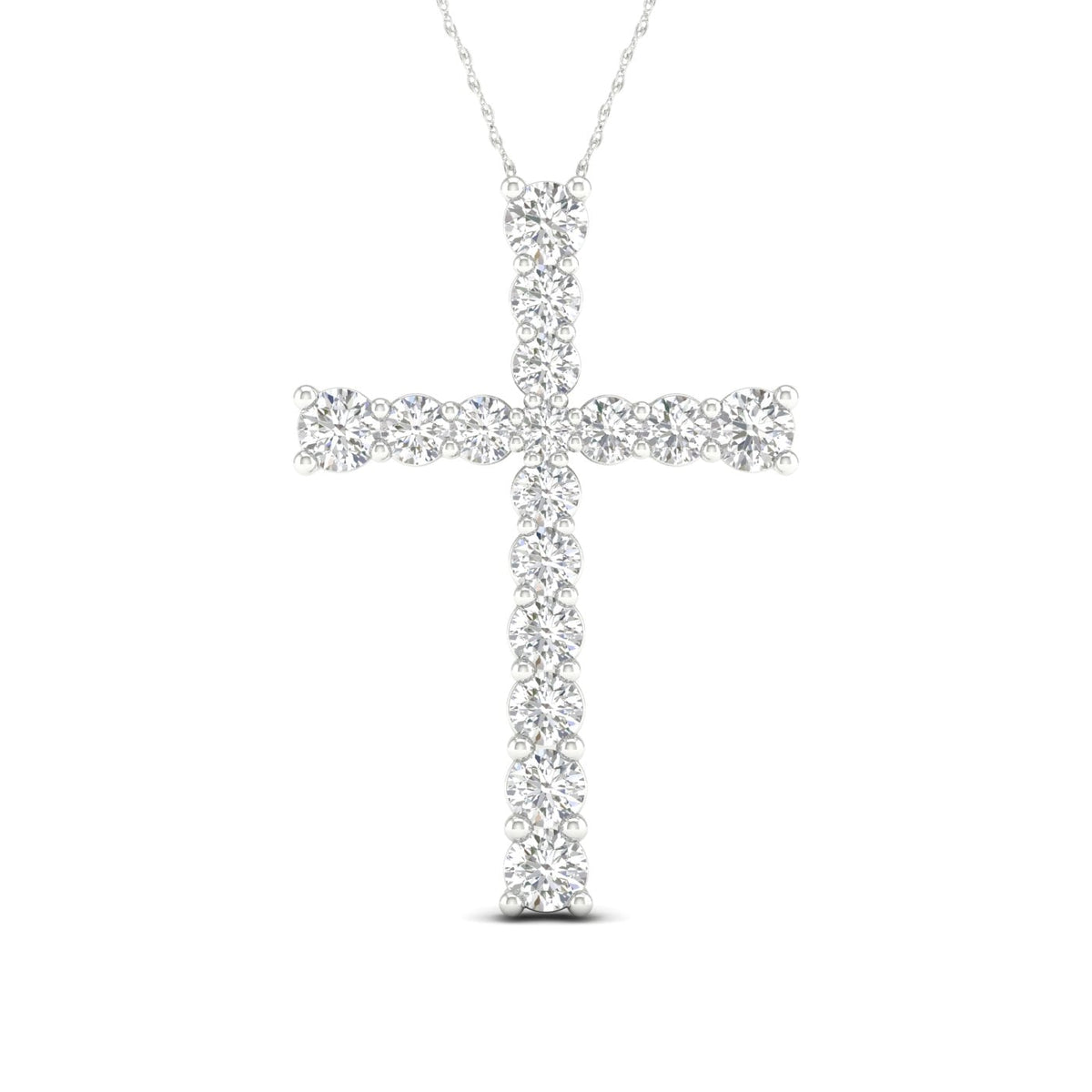 14K 2.00CT Lab Diamond Cross Pendant 68416