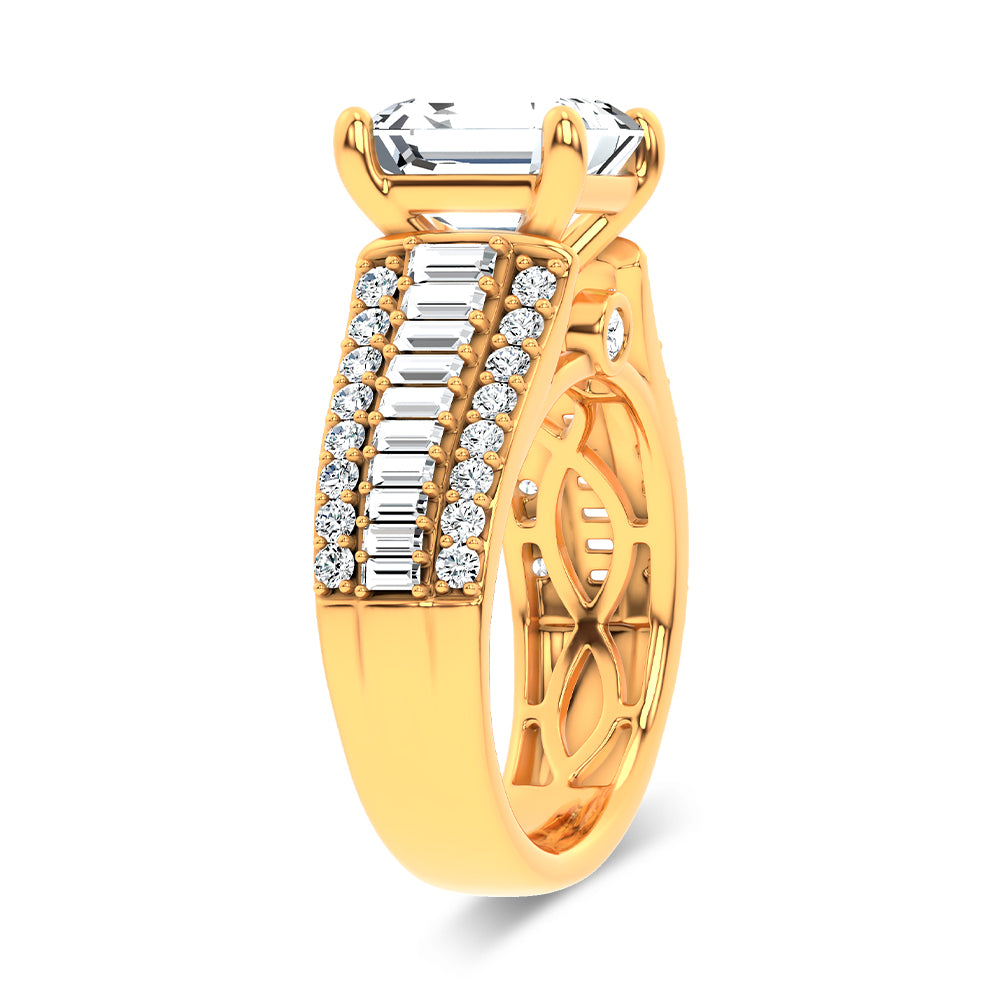 14K 4.00CT Certified Lab Grown Engagement Ring 68495