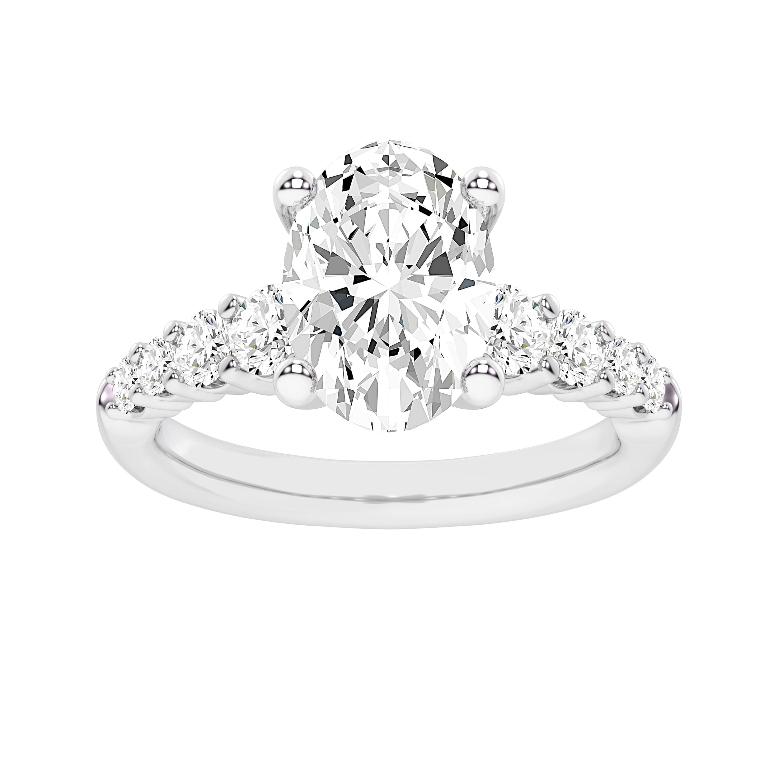 10K 3.75CT Certified Lab Grown Diamond Engagement Ring 71195