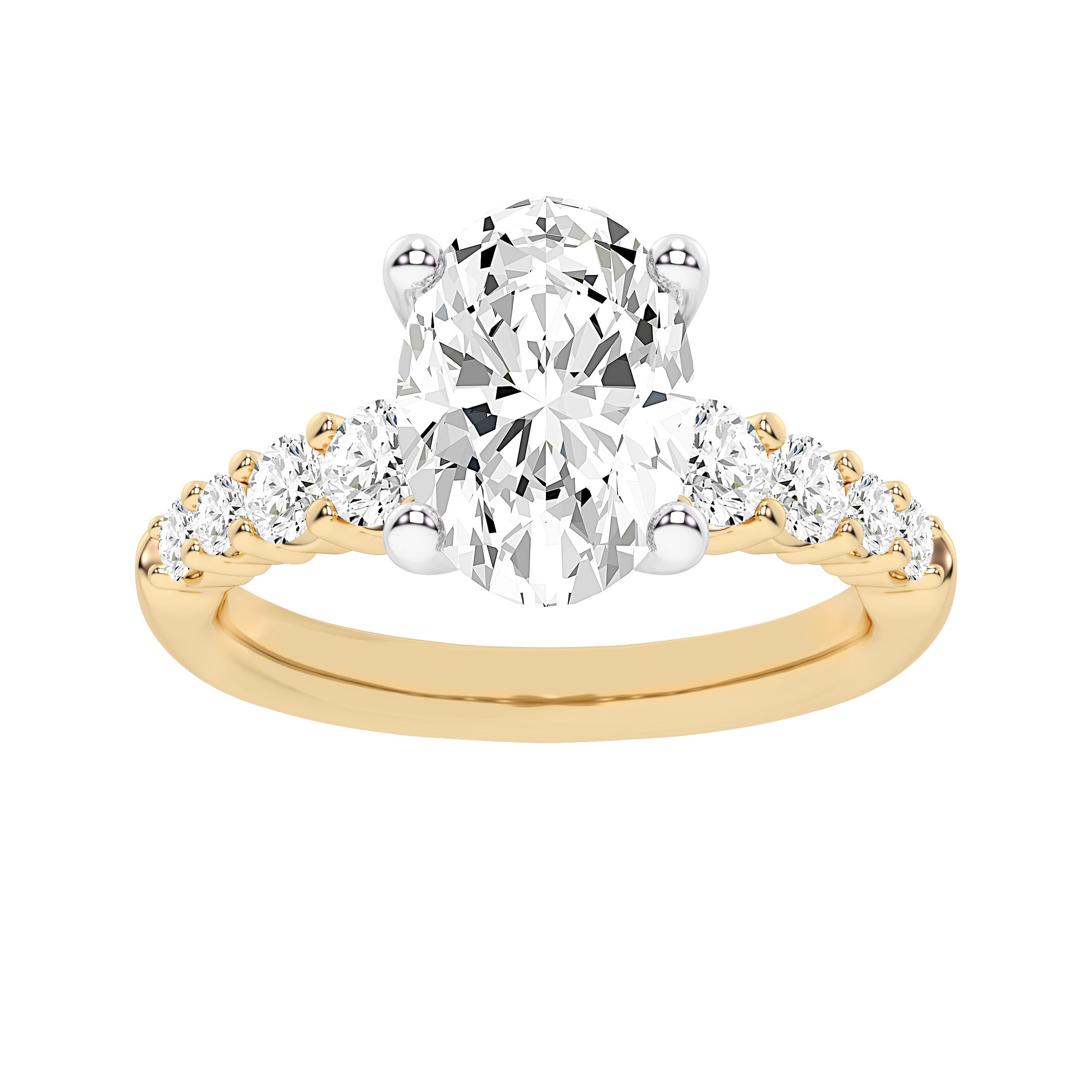14K 3.75CT Certified Lab Grown Diamond Engagement Ring 68507