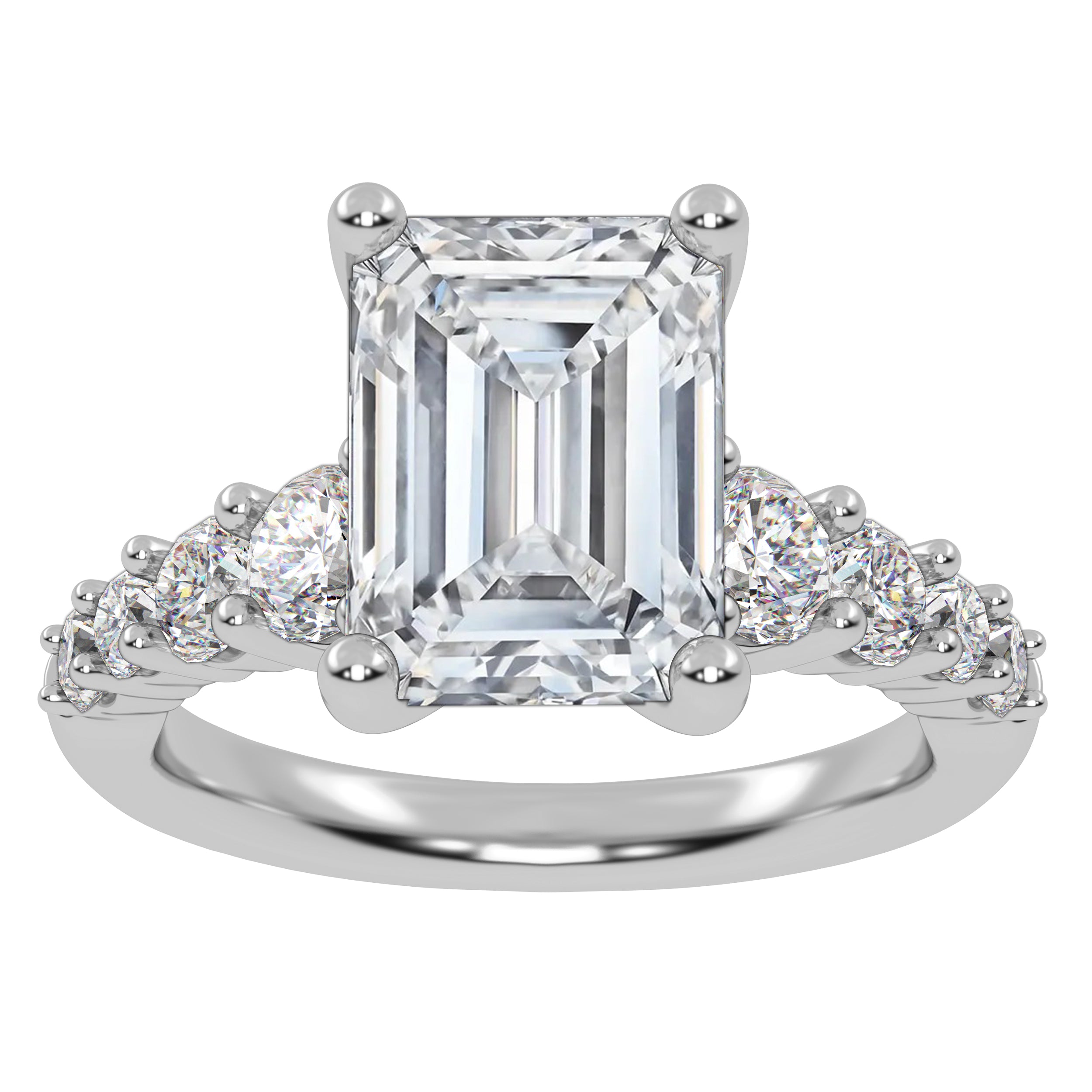 10K 3.75CT Certified Lab Grown Diamond Engagement Ring 71193