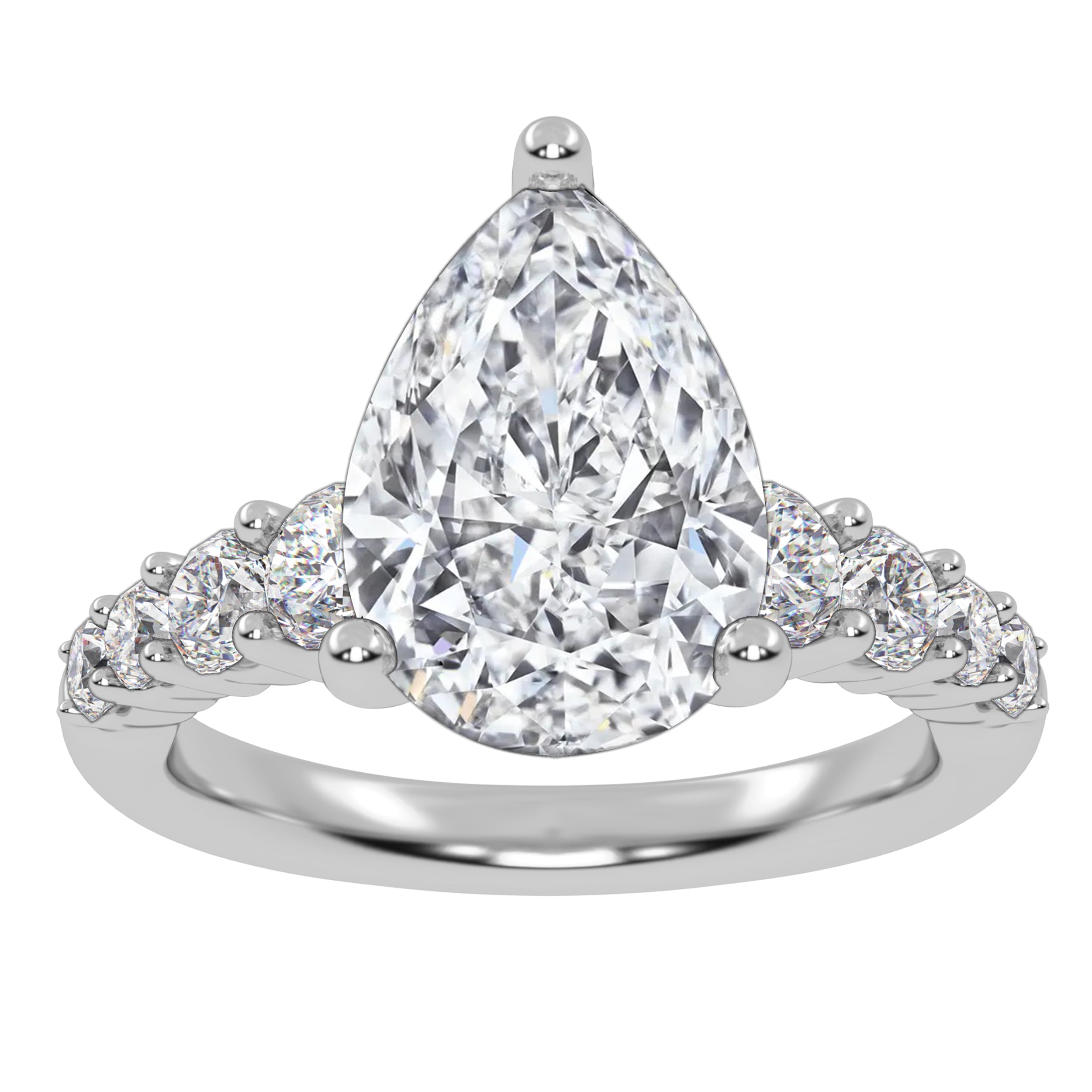 10K 3.75CT Certified Lab Grown Diamond Engagement Ring 71191