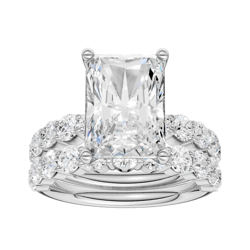 14K 5.00CT Certified Lab Grown Diamond Bridal Set 68752