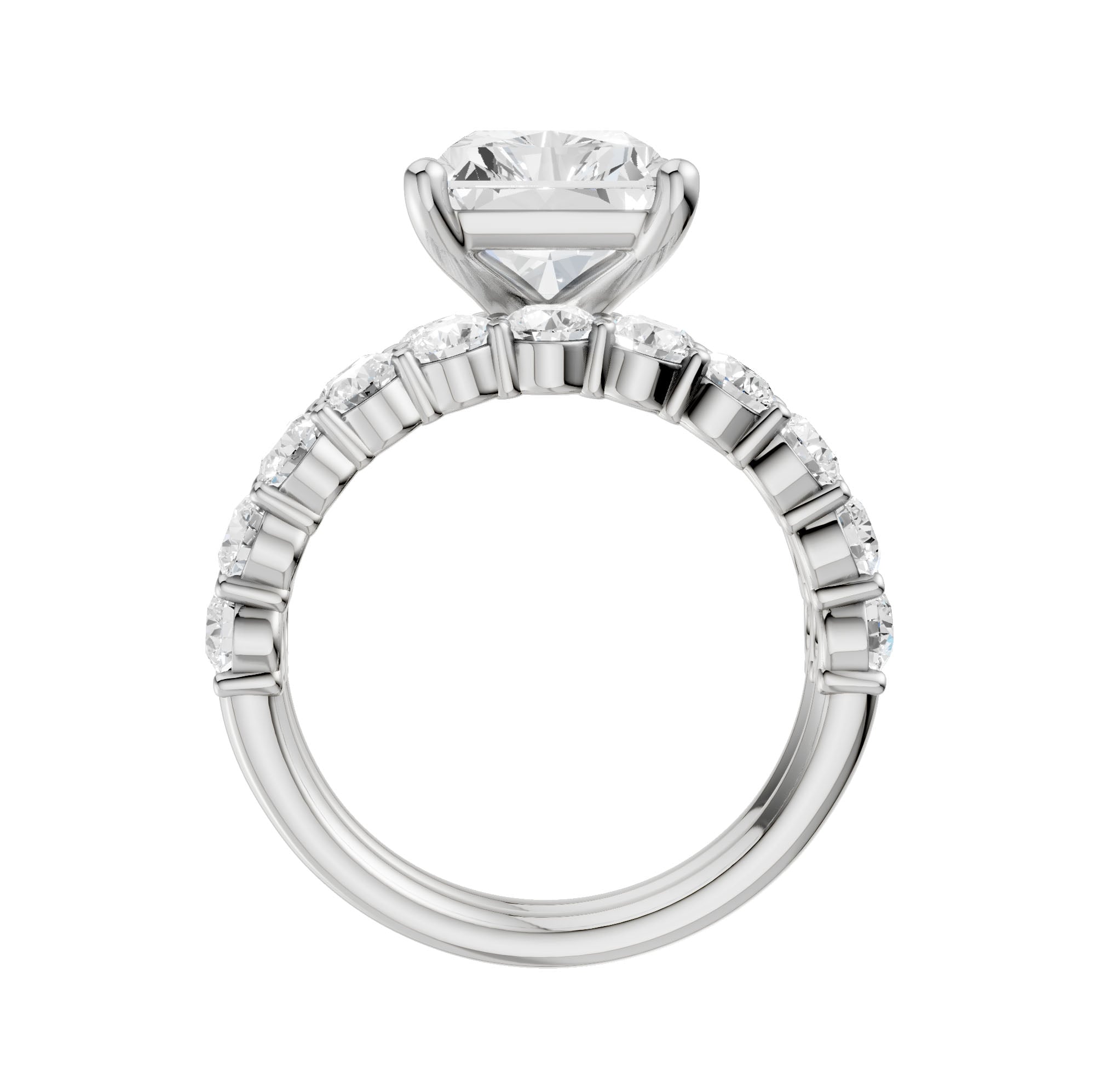 14K 5.00CT Certified Lab Grown Diamond Bridal Set 68752