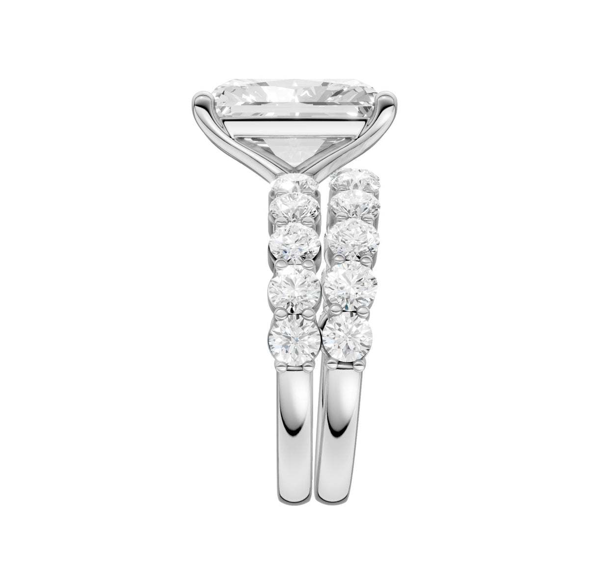 14K 6.00CT Certified Lab Grown Diamond Bridal Set 68767