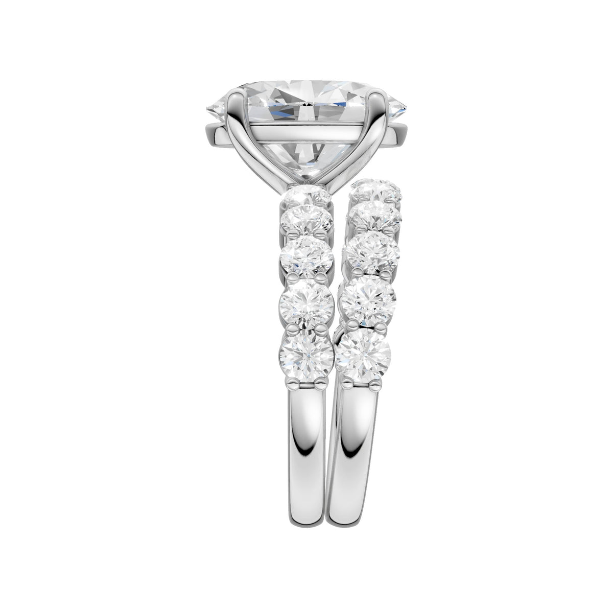 14K 4.00CT Certified Lab Grown Diamond Bridal Set 68768