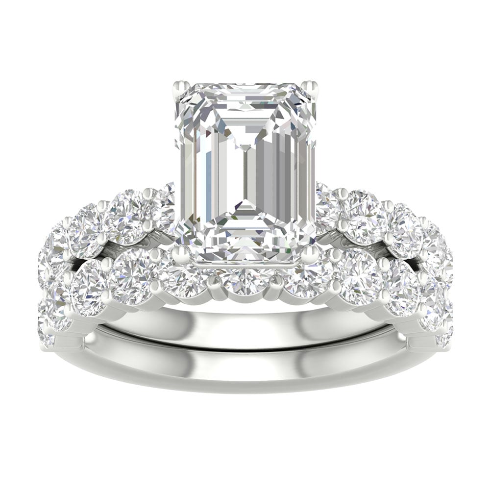 14K 4.00CT Certified Lab Grown Diamond Bridal Set 68770