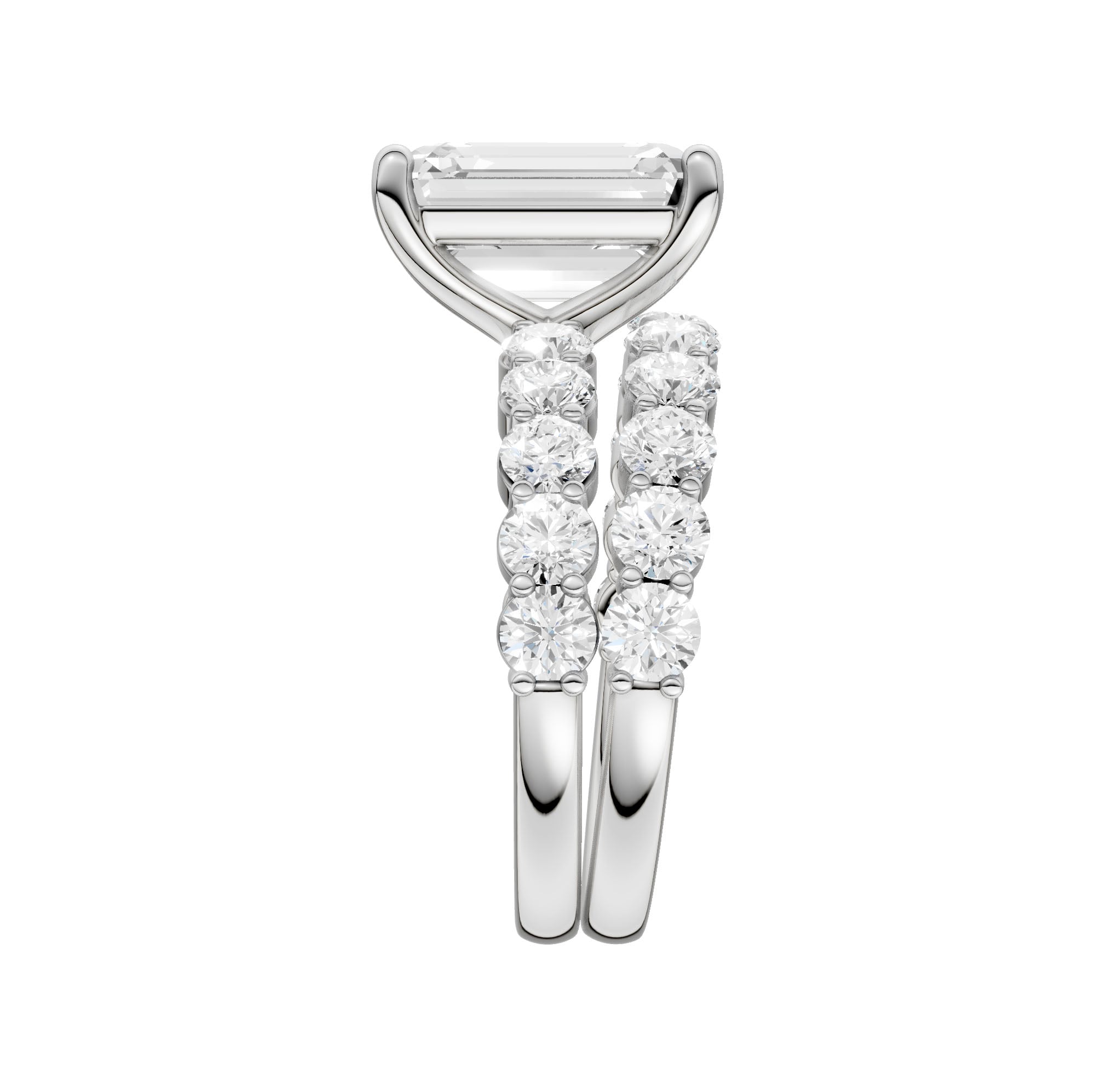 14K 4.00CT Certified Lab Grown Diamond Bridal Set 68770