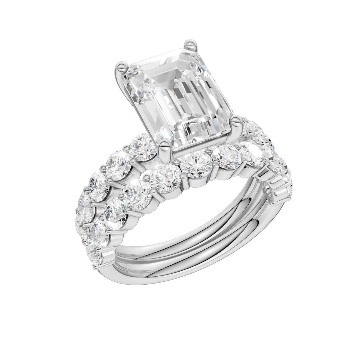14K 6.00CT Certified Lab Grown Diamond Bridal Set 68771