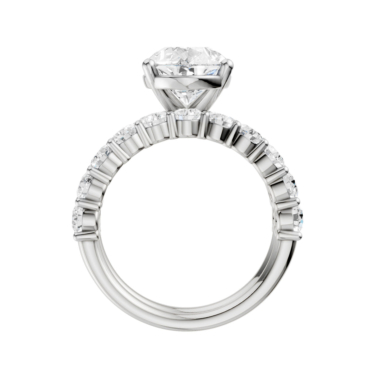 14K 5.00CT Certified Lab Grown Diamond Bridal Set 68773