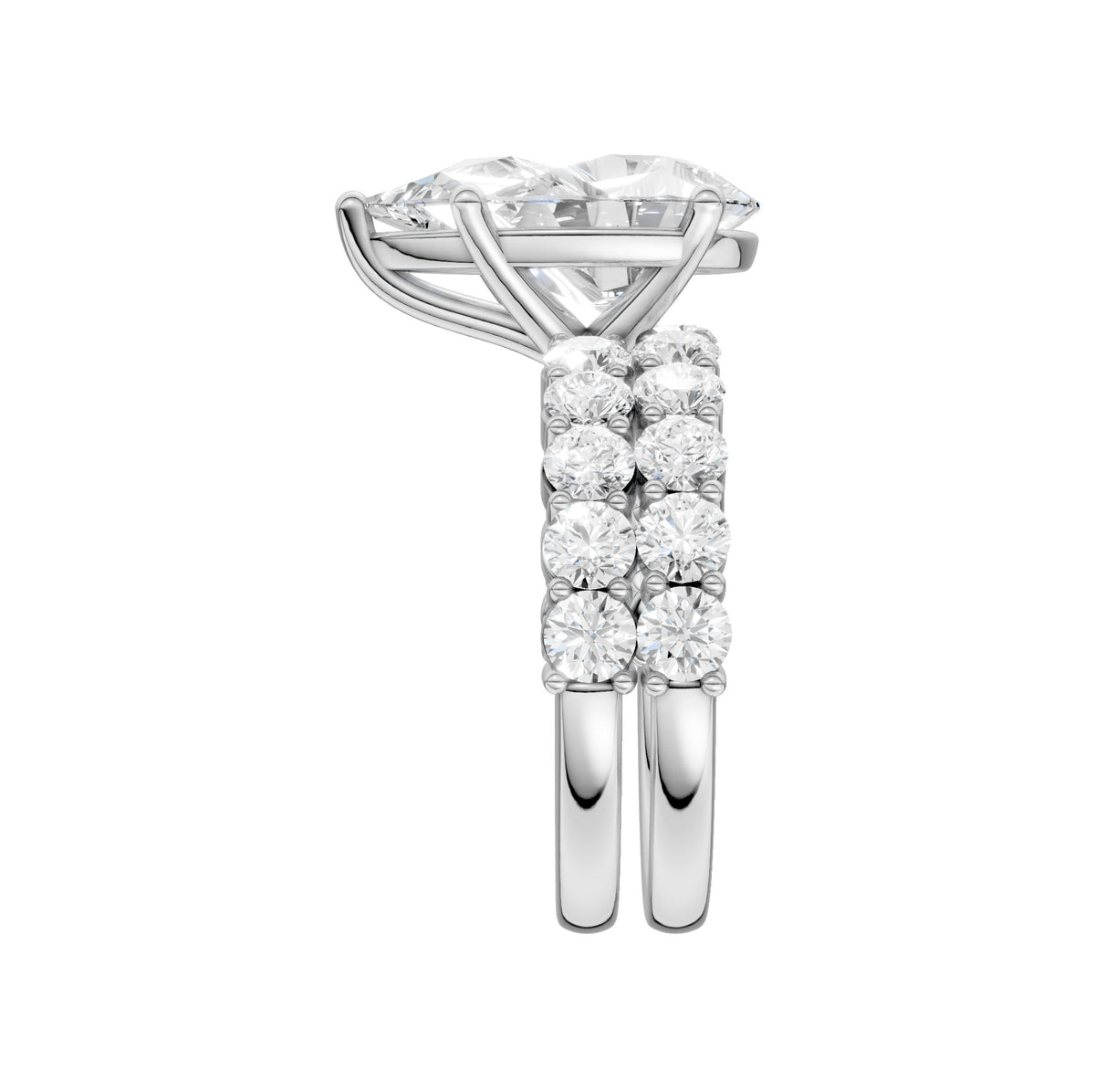 14K 5.00CT Certified Lab Grown Diamond Bridal Set 68773