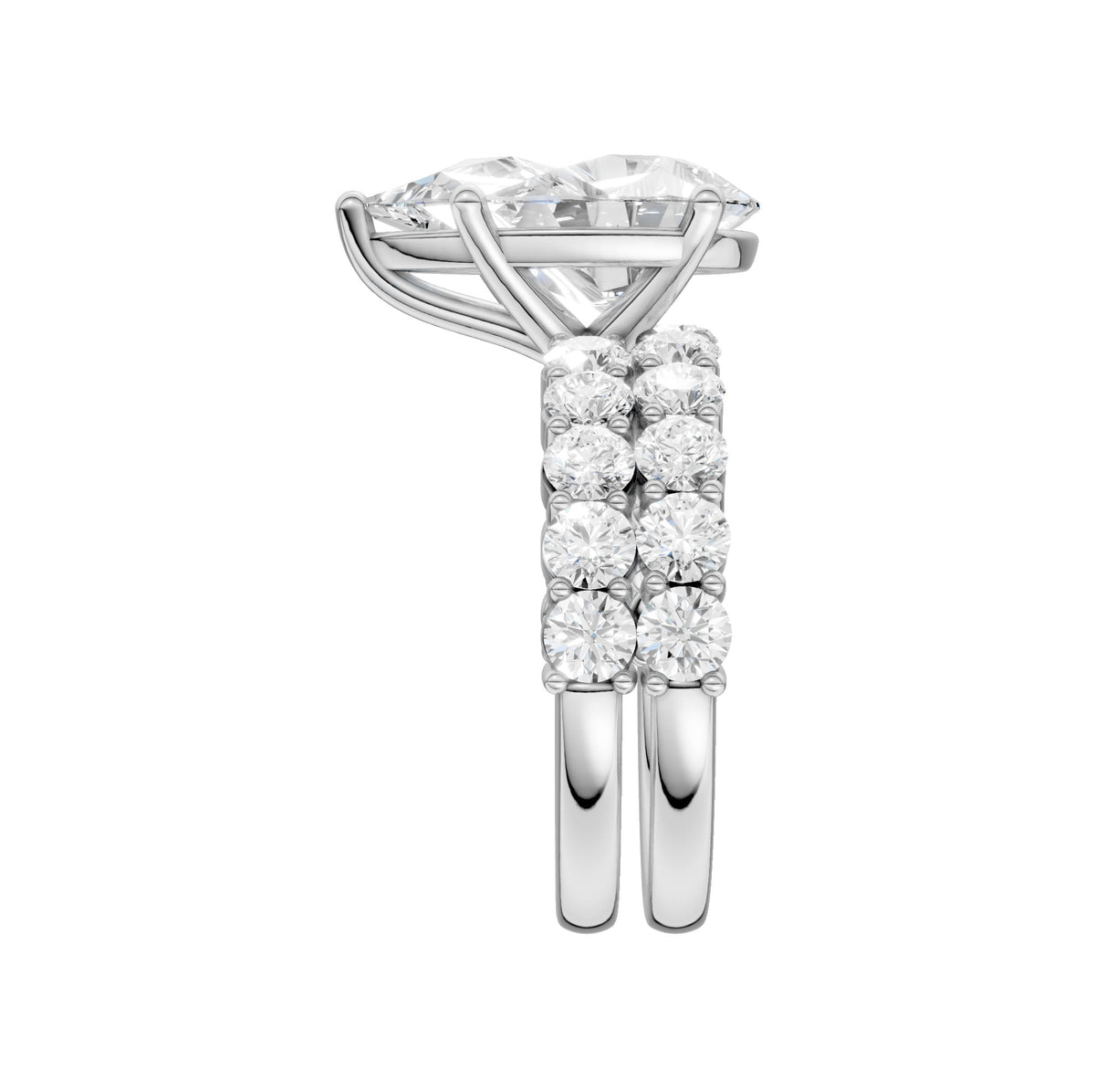 14K 6.00CT Certified Lab Grown Diamond Bridal Set 68774
