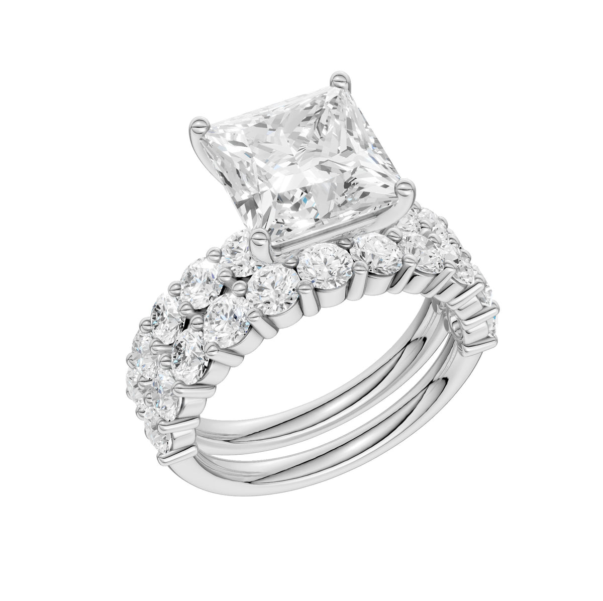 14K 6.00CT Certified Lab Grown Diamond Bridal Set 68782