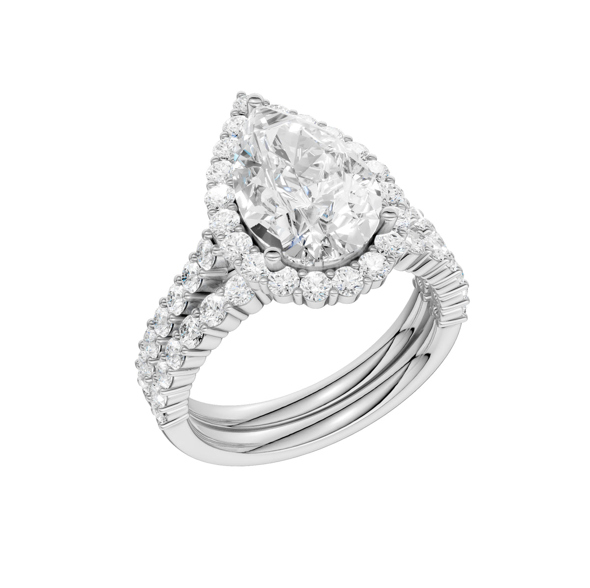 14K 4.00CT DIAMOND BRIDAL SET 68803