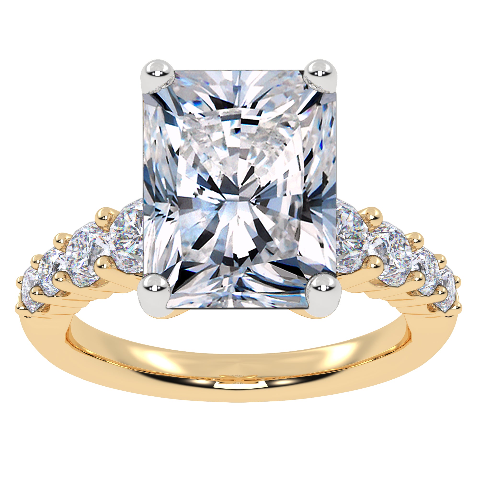 14K 3.75CT Certified Lab Grown Diamond Engagement Ring 68822