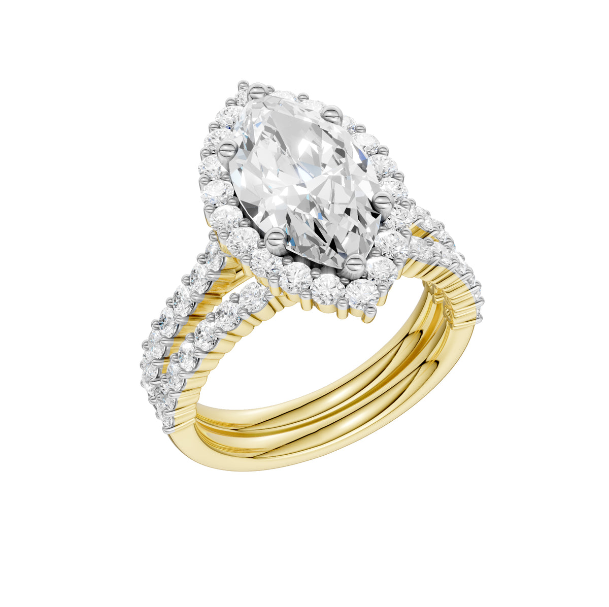 14K 4.00CT DIAMOND BRIDAL SET 68984