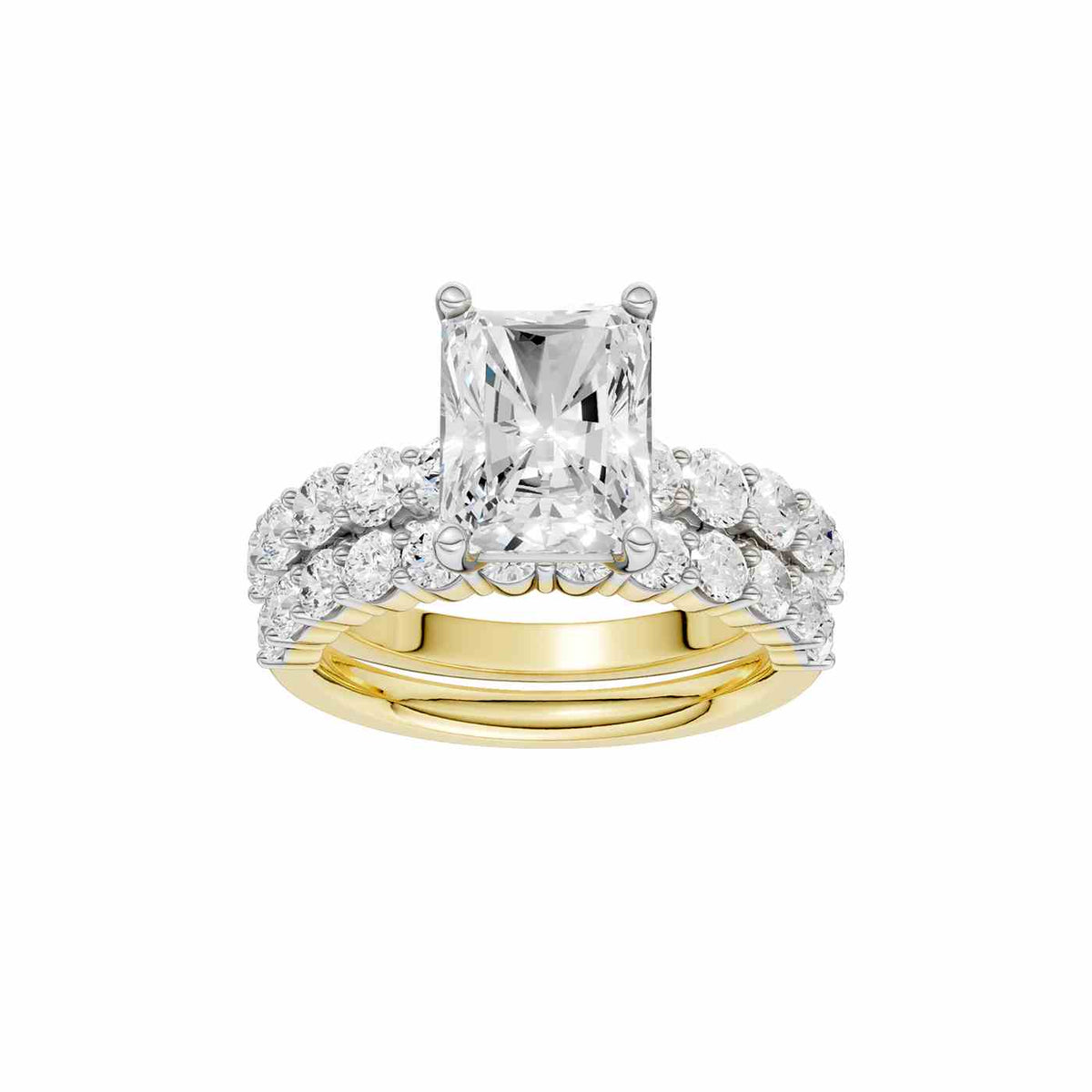 14K 5.00 CT Lab Grown Diamond Bridal Set 69049