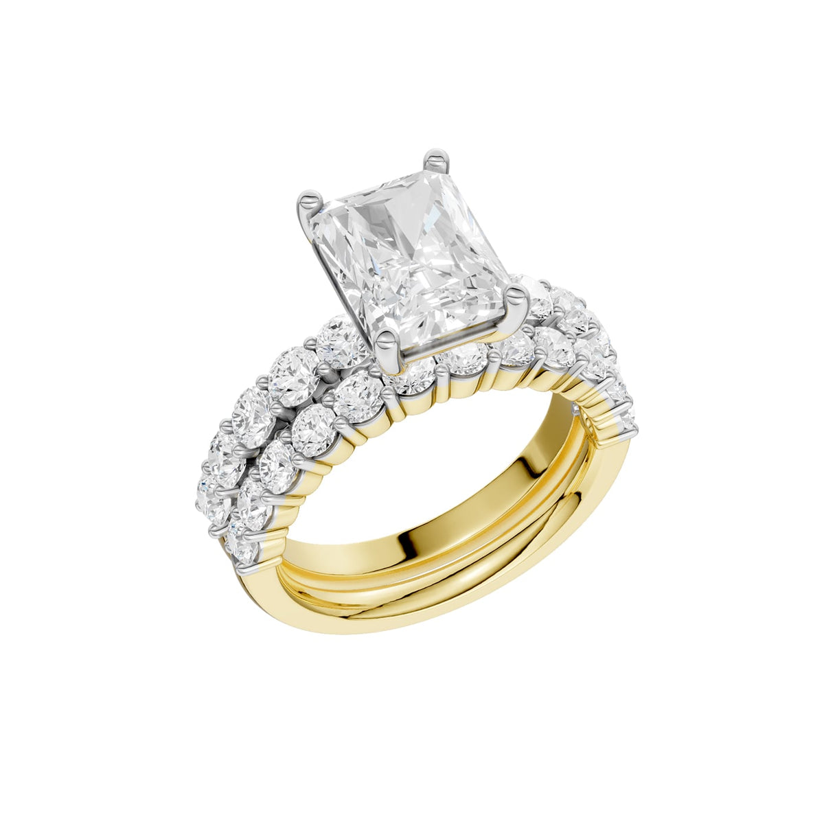 14K 5.00 CT Lab Grown Diamond Bridal Set 69049