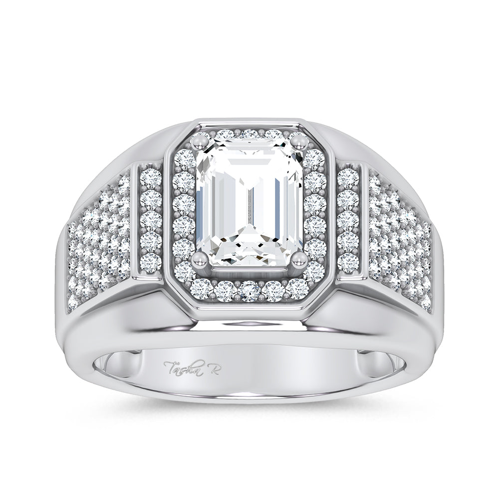 14K 2.98CT Certified Lab Grown Mens Ring 69118