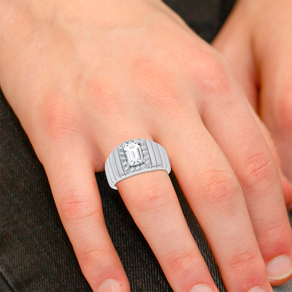 14K 2.60CT Certified Lab Grown Mens Ring 69124