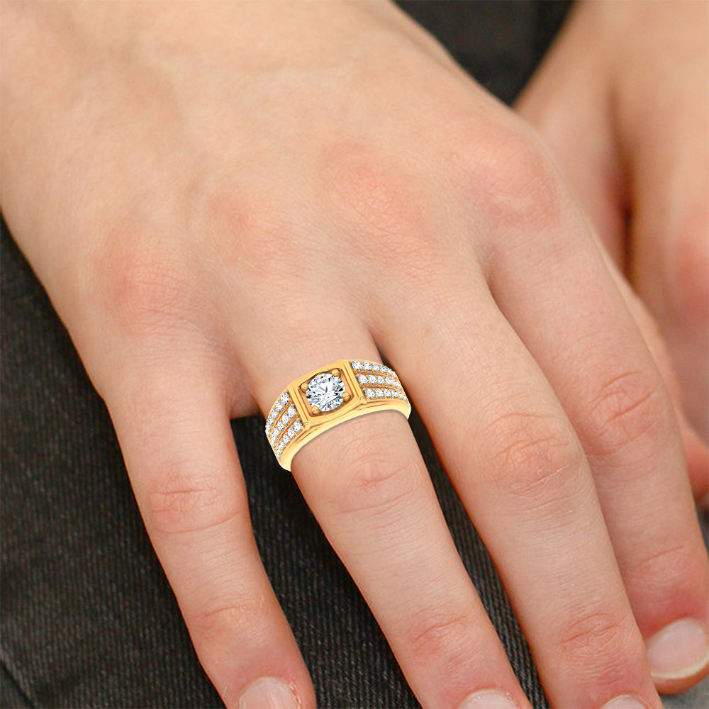 14K 2.00CT Certified Lab Grown Mens Ring 69129