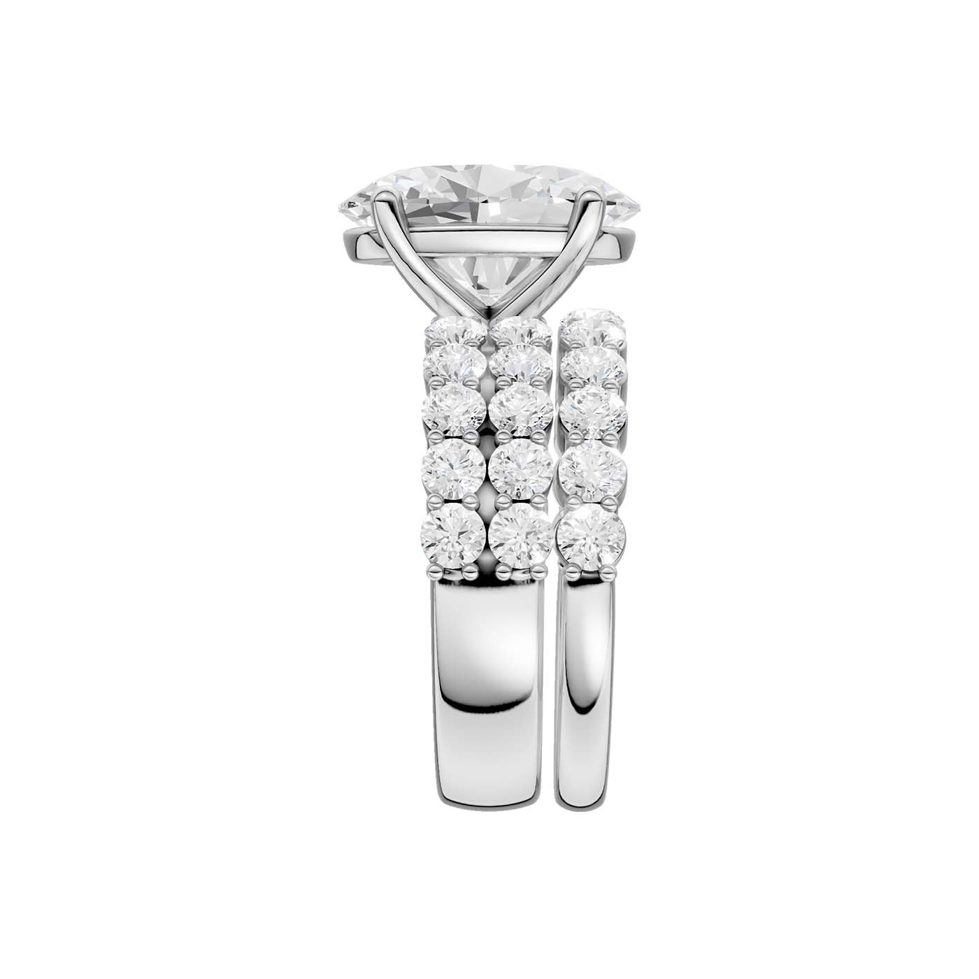 14K 6.00 CT Lab Grown Diamond Bridal Set 69209