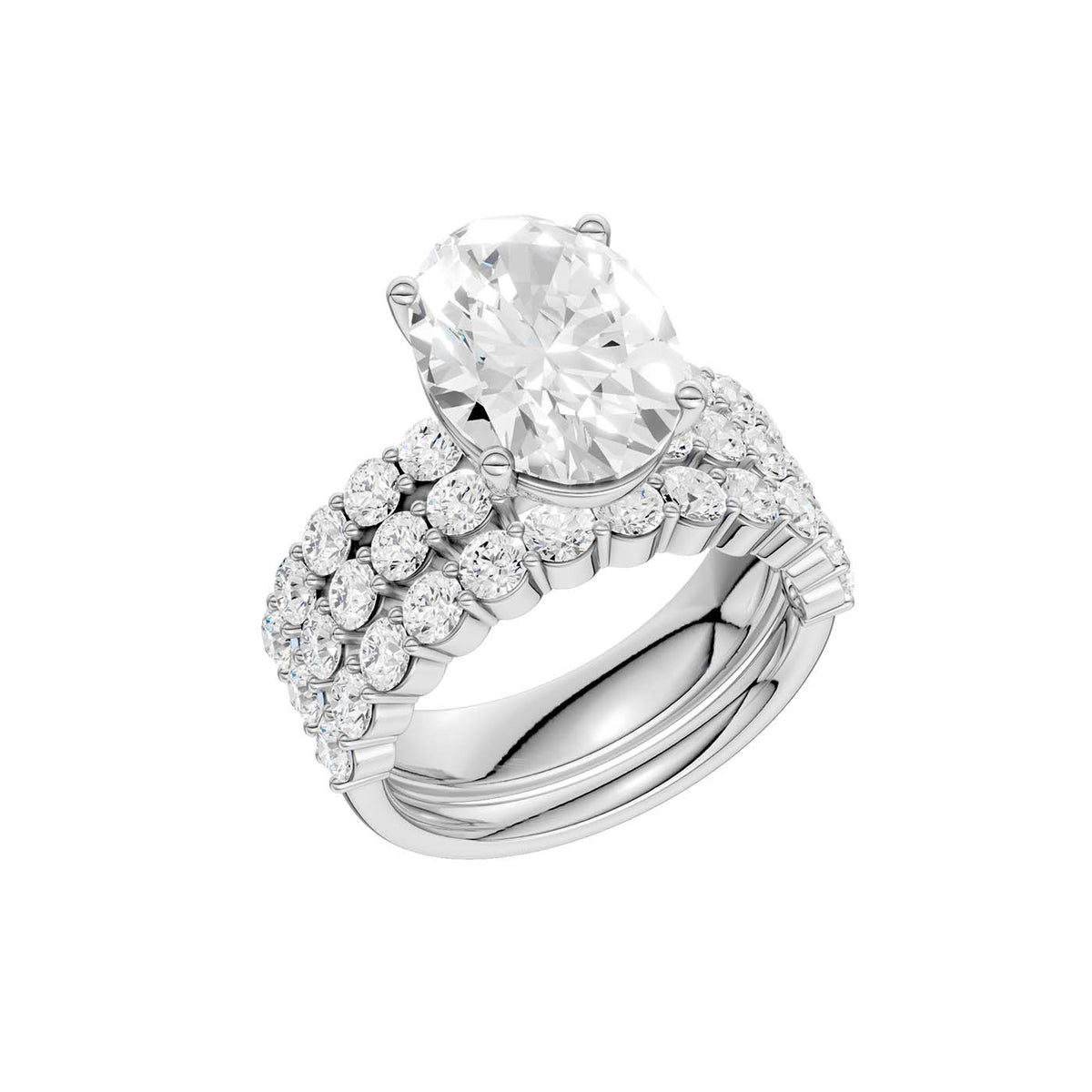 14K 6.00 CT Lab Grown Diamond Bridal Set 69209