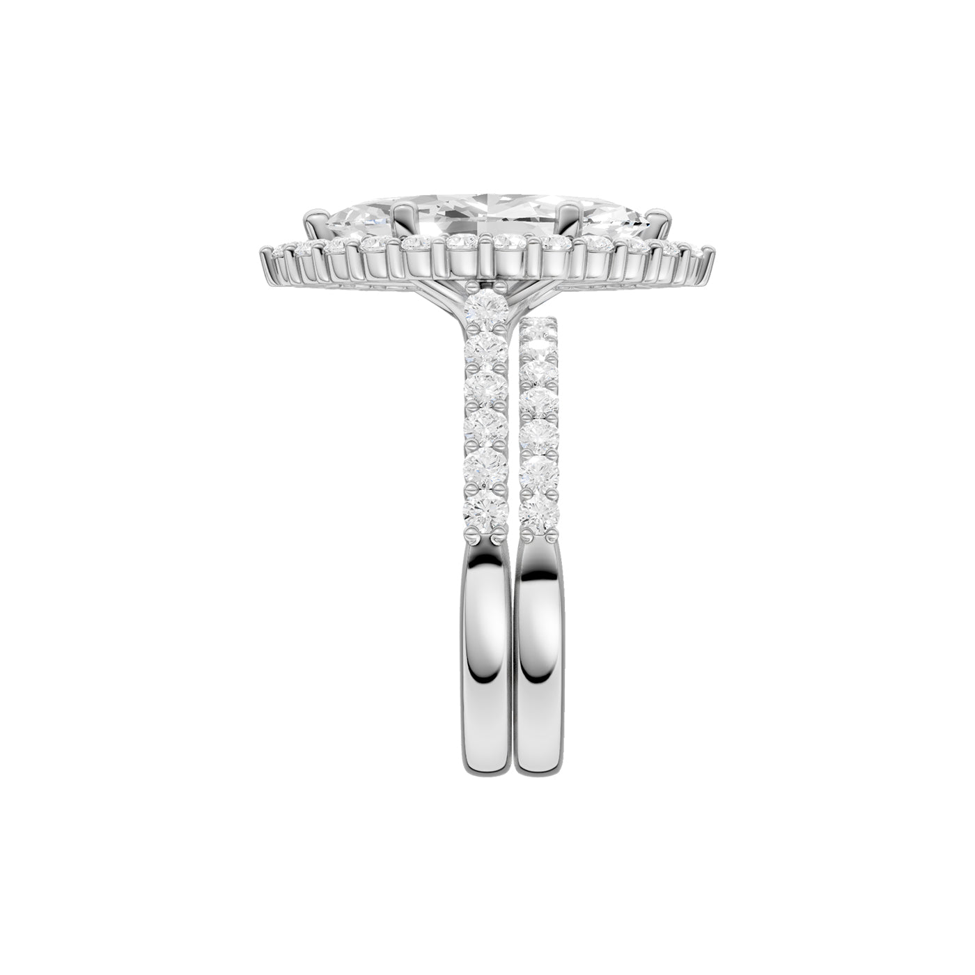 14K 5.00 CT Lab Grown Diamond Bridal Set 69272