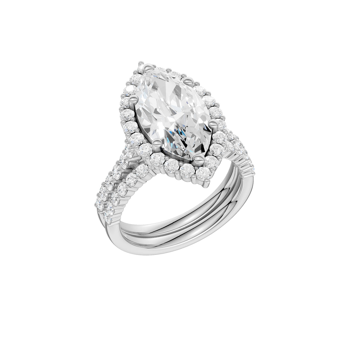 14K 5.00 CT Lab Grown Diamond Bridal Set 69272