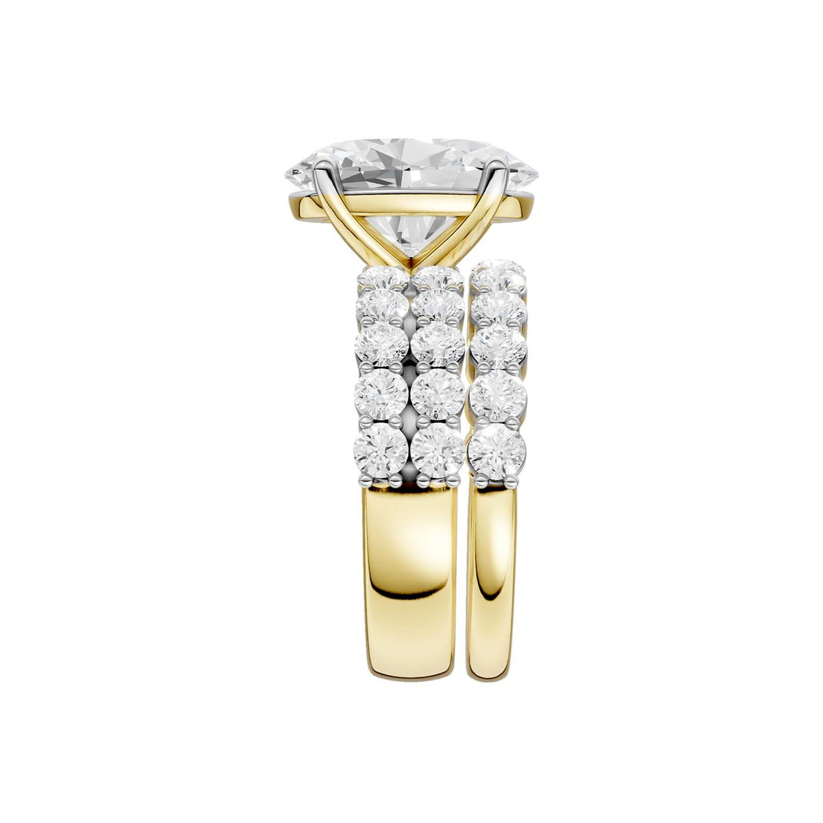 14K 6.00 CT Lab Grown Diamond Bridal Set 69325