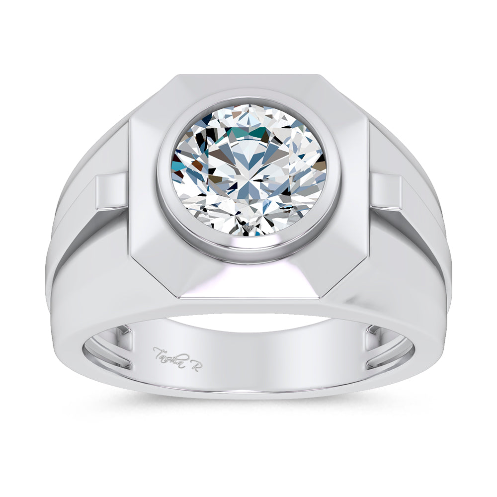 14K 3.00CT Lab Diamond Mens Ring 69395
