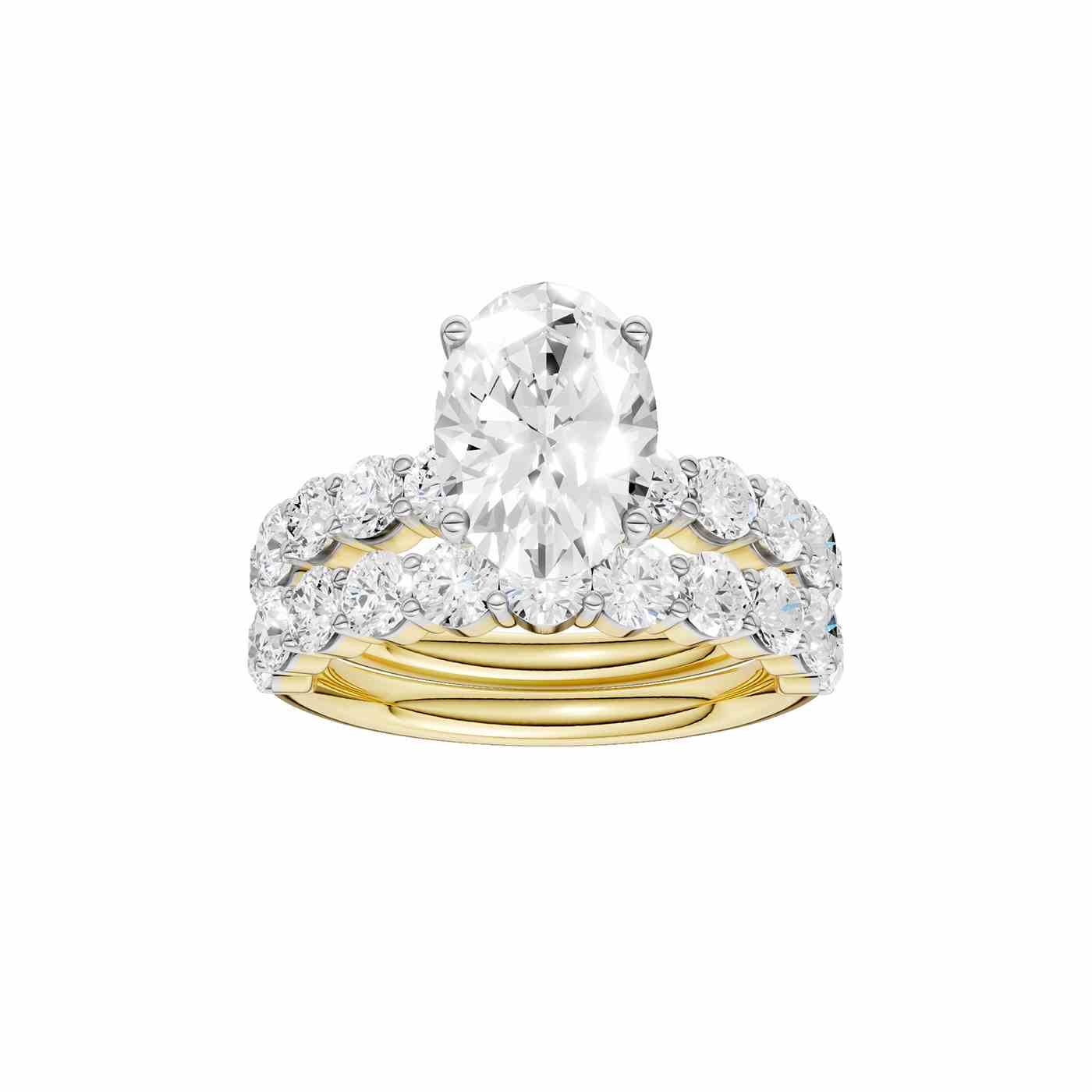 14K 4.00 CT Lab Grown Diamond Bridal Set 69436